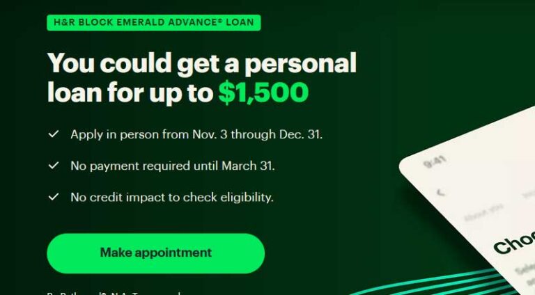 How to H&R Block Emerald Advance Loan Guide.