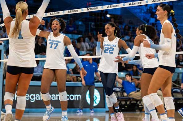 No. 25 Carolina Volleyball Clinches Fourth Consecutive Sweep Over Duke with Dominant 3-0 Win