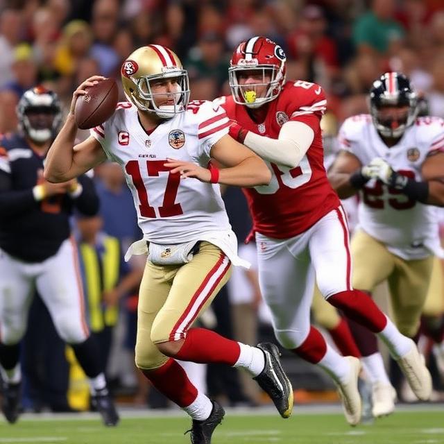 Sunday Night Football Showdown: 49ers Seize 28–21 Halftime Lead Over Bears After Wild First Half