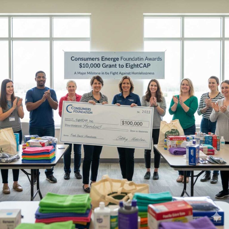 Consumers Energy Foundation Awards $100,000 Grant to EightCAP: A Major Milestone in the Fight Against Homelessness