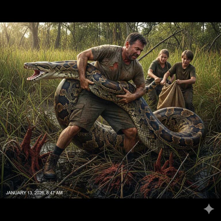 ‘It Was Insane’: Florida Hunter Wrestles Record-Breaking 202-Pound Burmese Python Carrying 200 Eggs