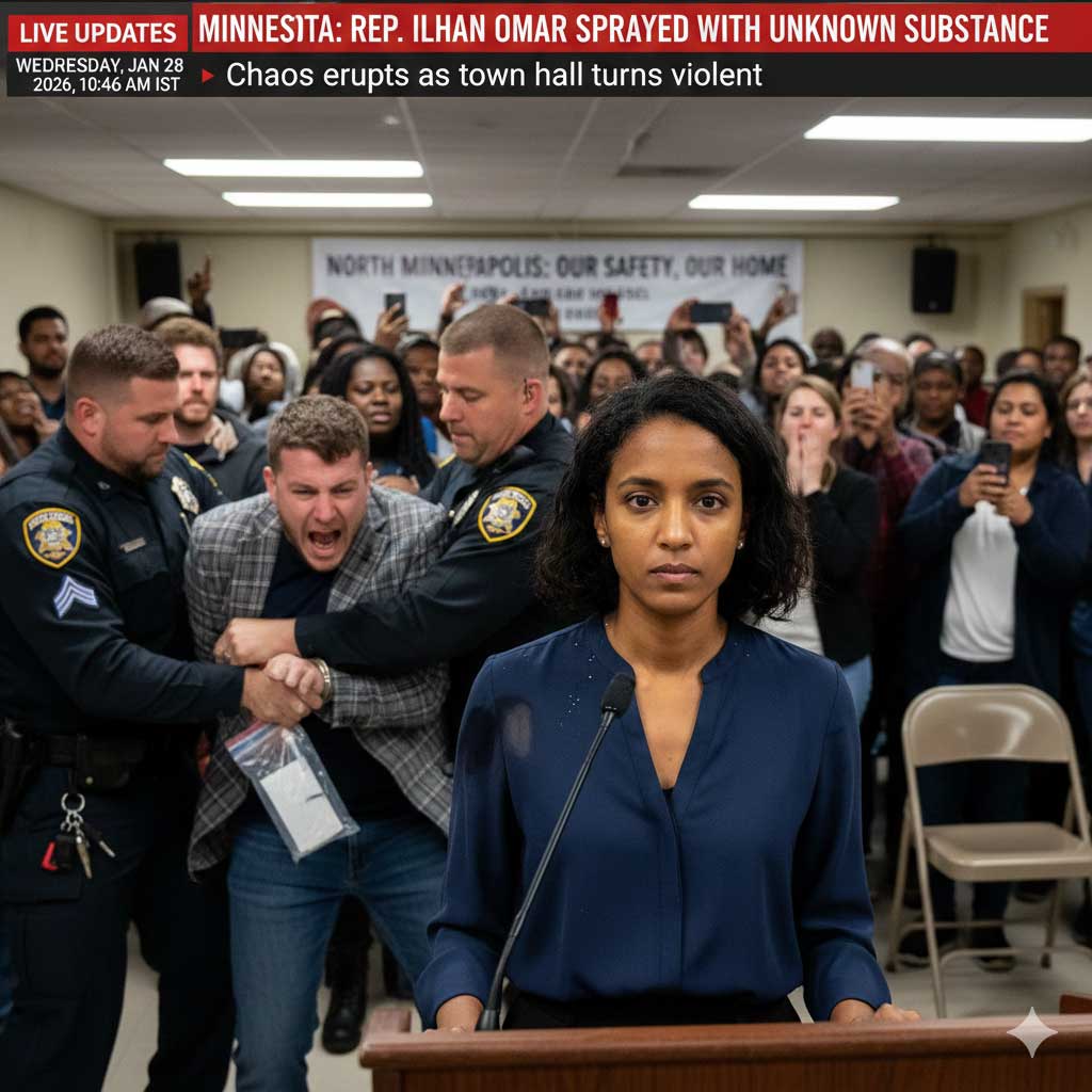 Rep. Ilhan Omar sprayed wit