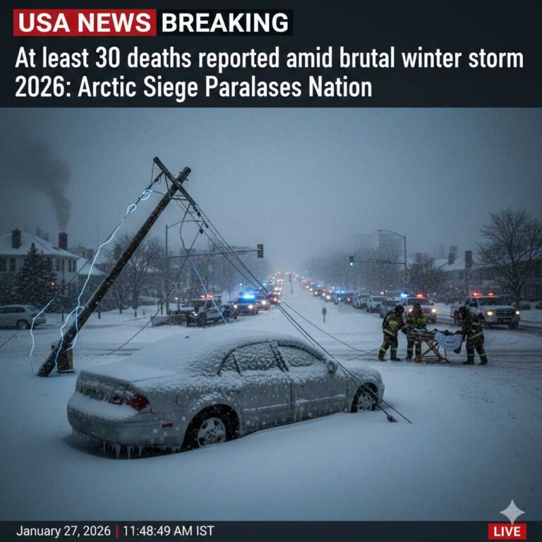 USA NEWS BREAKING At least 30 deaths reported amid brutal winter storm 2026: Arctic Siege Paralyses Nation