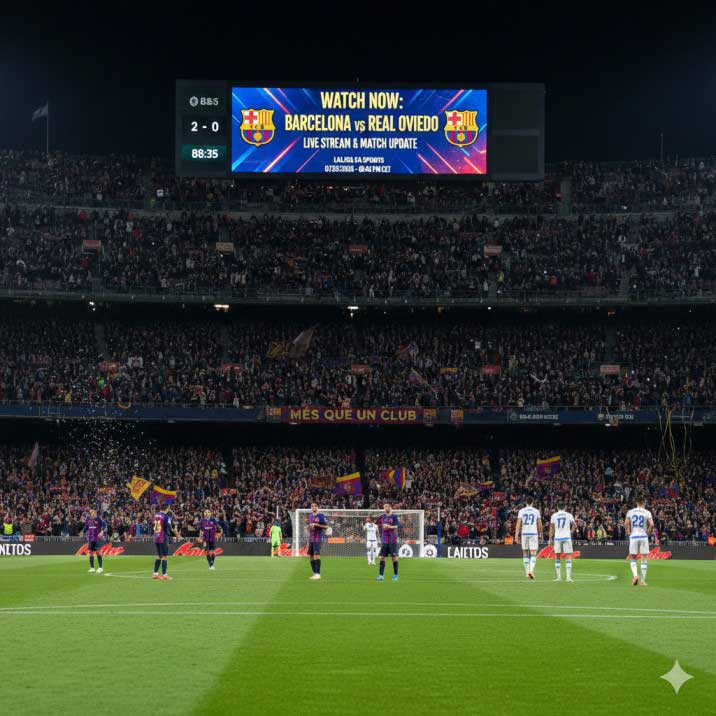 Watch Now: Barcelona vs Real Oviedo Live Stream & Match Update