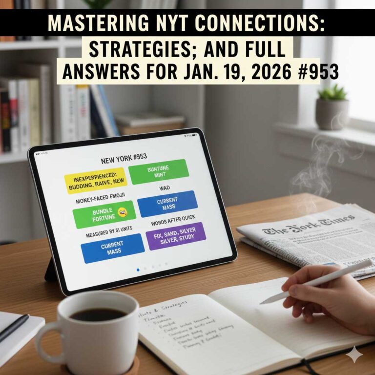Mastering NYT Connections: Hints, Strategies, and Full Answers for Jan. 19, 2026 (#953)
