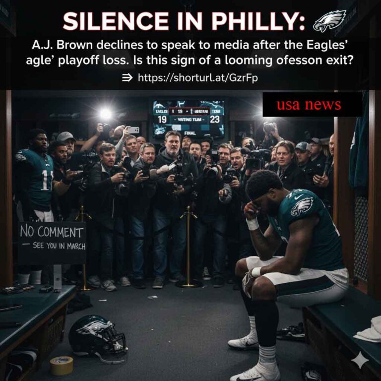A.J. Brown Declines Media Interaction After Eagles’ Playoff Exit: Frustration Boils Over in Philadelphia