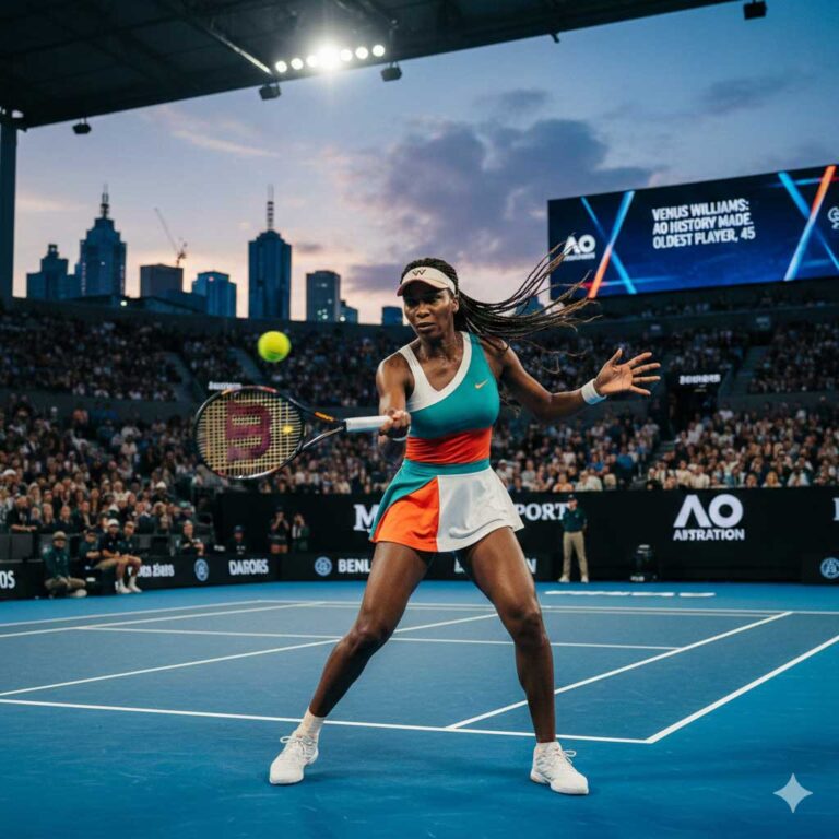 Venus Williams Makes History: The 45-Year-Old Legend Sets Australian Open Record in Dramatic 2026 Opener