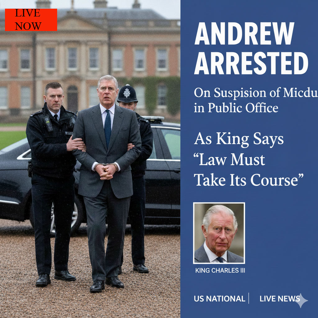 Andrew arrested on suspicio
