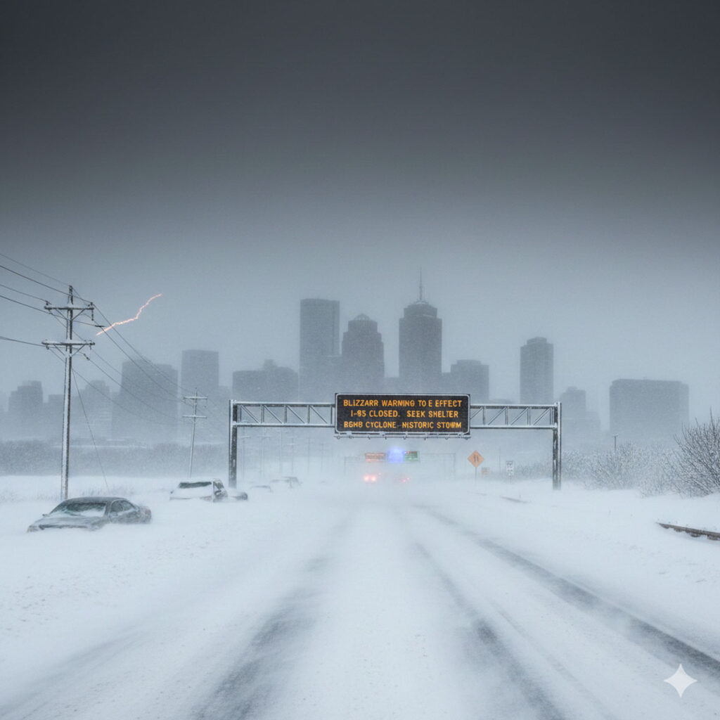 Blizzard Warnings Along