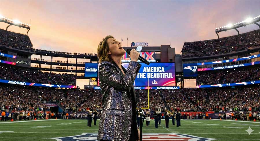 Brandi Carlile Stuns Super Bowl LX with Soulful “America the Beautiful” Ahead of Seahawks-Patriots Rematch