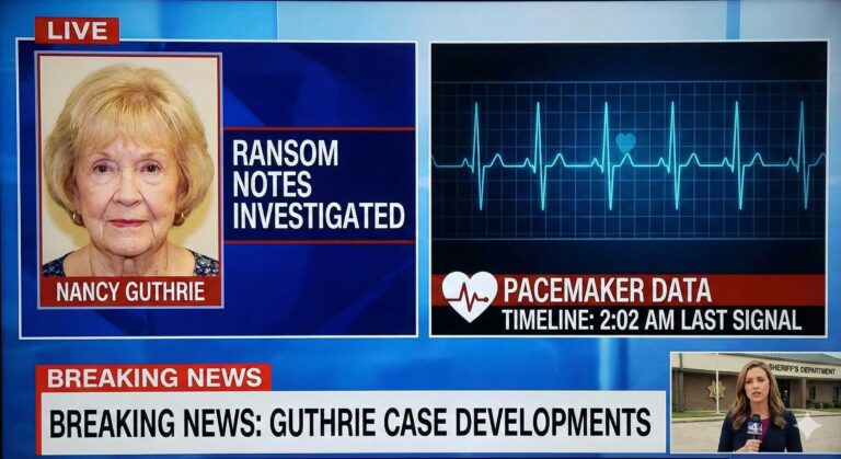 Sheriff Probes “Disturbing” Ransom Notes in Nancy Guthrie Case as Pacemaker Data Offers Chilling Timeline Clues