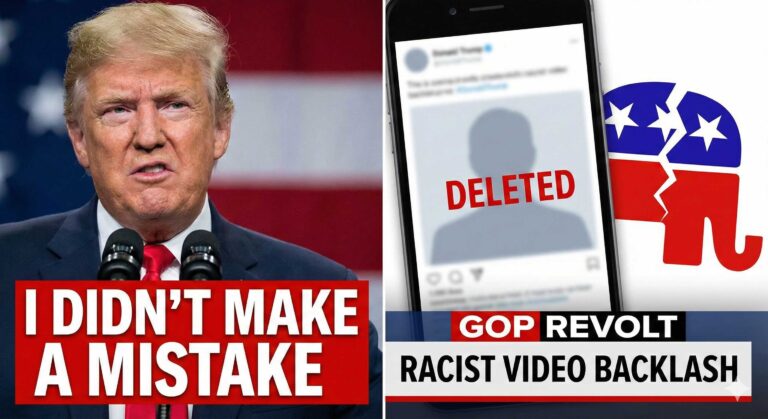 ‘I Didn’t Make a Mistake’: Trump Defiant After Deleting Racist Video of Obamas Amidst GOP Revolt