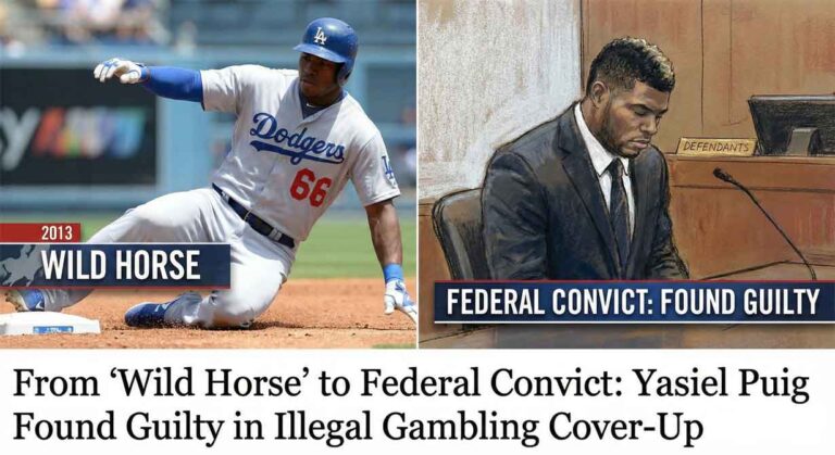 From ‘Wild Horse’ to Federal Convict: Yasiel Puig Found Guilty in Illegal Gambling Cover-Up