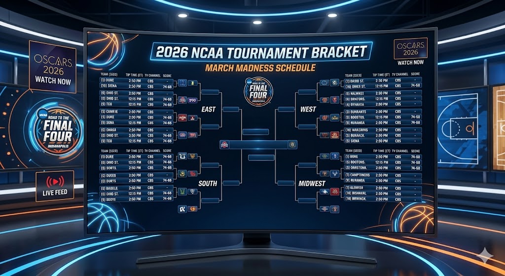 2026 NCAA Tournament Bracket: March Madness Schedule, Scores by Region, TV Channels, and Tip Times