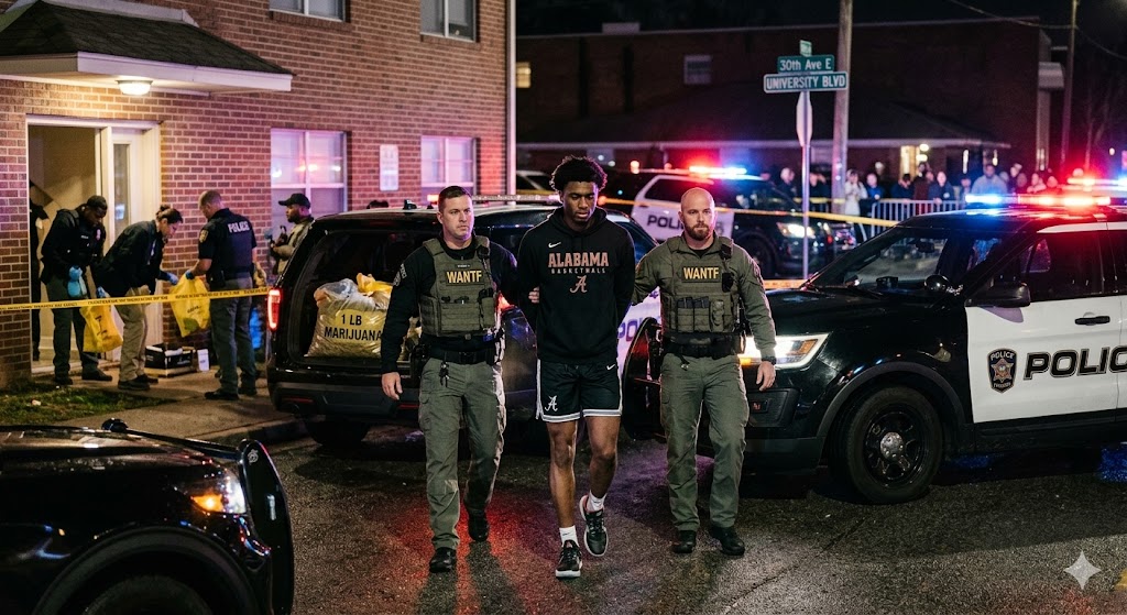 Alabama Basketball Star Aden Holloway Arrested on Felony Drug Charges