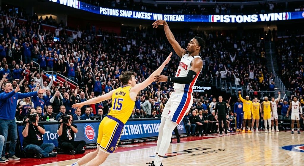 Daniss Jenkins Shines as Pistons Snap Lakers’ Nine-Game Win Streak in Thriller