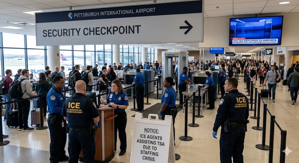 ICE Agents Deployed to Pittsburgh International Airport Amid TSA Staffing Crisis: JFK and National Hubs on High Alert